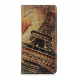 Flip Case Samsung Galaxy A20e Eiffel-torni Syksyllä