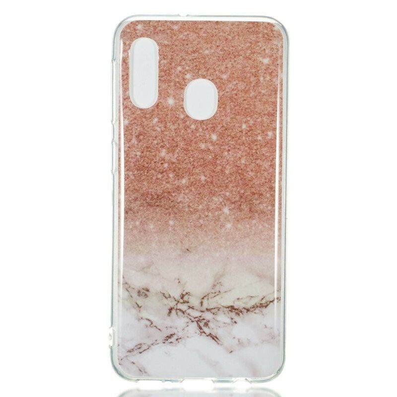 Kuori Samsung Galaxy A20e Glitter Marble