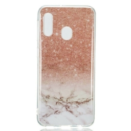 Kuori Samsung Galaxy A20e Glitter Marble