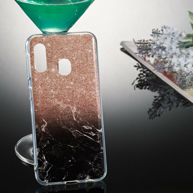 Kuori Samsung Galaxy A20e Glitter Marble