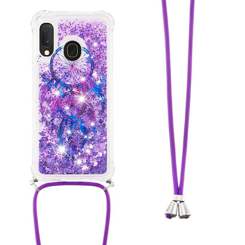 Kuori Samsung Galaxy A20e Kiristysnyörillä Dreamcatcher Glitter Kiristysnauha