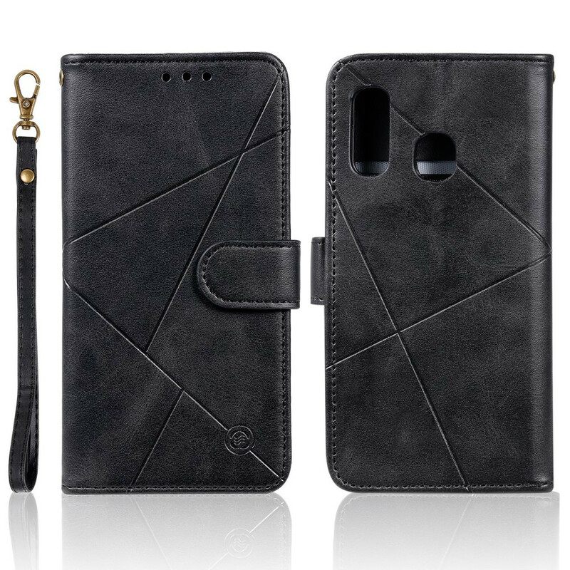 Nahkakotelo Samsung Galaxy A20e Faux Leather Timantit