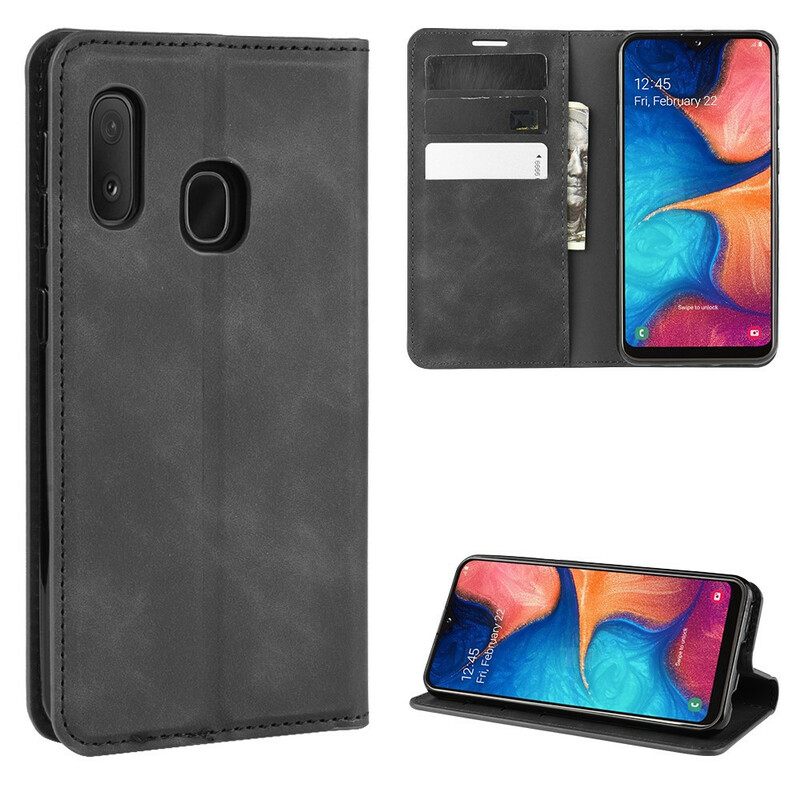 Puhelinkuoret Samsung Galaxy A20e Kotelot Flip Chic Leather Effect