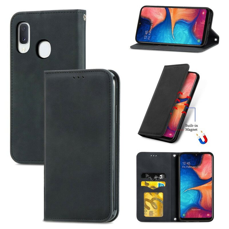 Puhelinkuoret Samsung Galaxy A20e Kotelot Flip Faux Leather Vintage