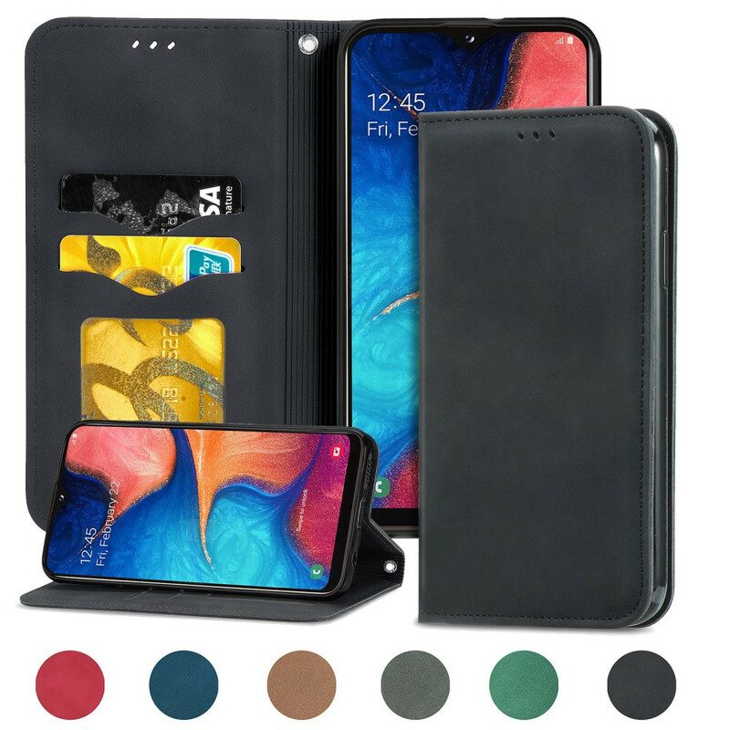 Puhelinkuoret Samsung Galaxy A20e Kotelot Flip Faux Leather Vintage