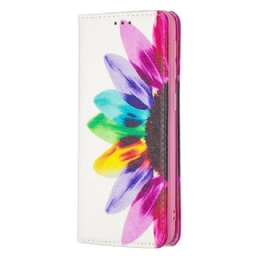 Puhelinkuoret Samsung Galaxy A20e Kotelot Flip Flower Watercolour