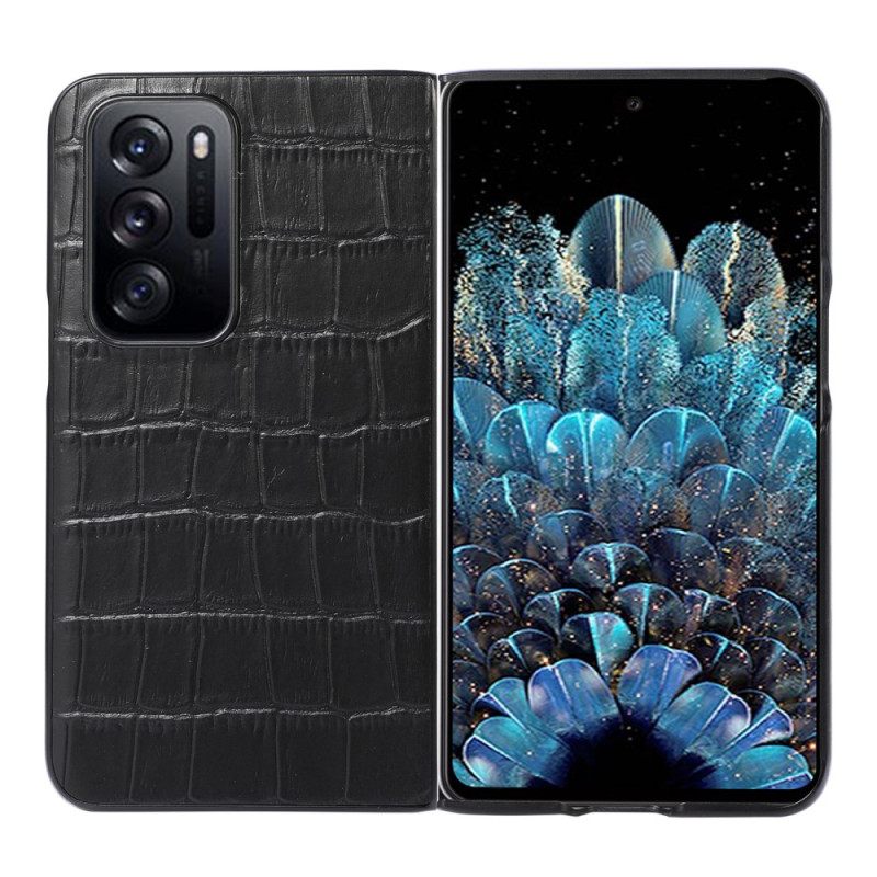 Kuori Oppo Find N Genuine Leather Crocodile Design Nahka