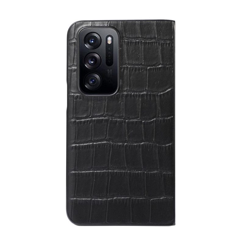 Kuori Oppo Find N Genuine Leather Crocodile Design Nahka