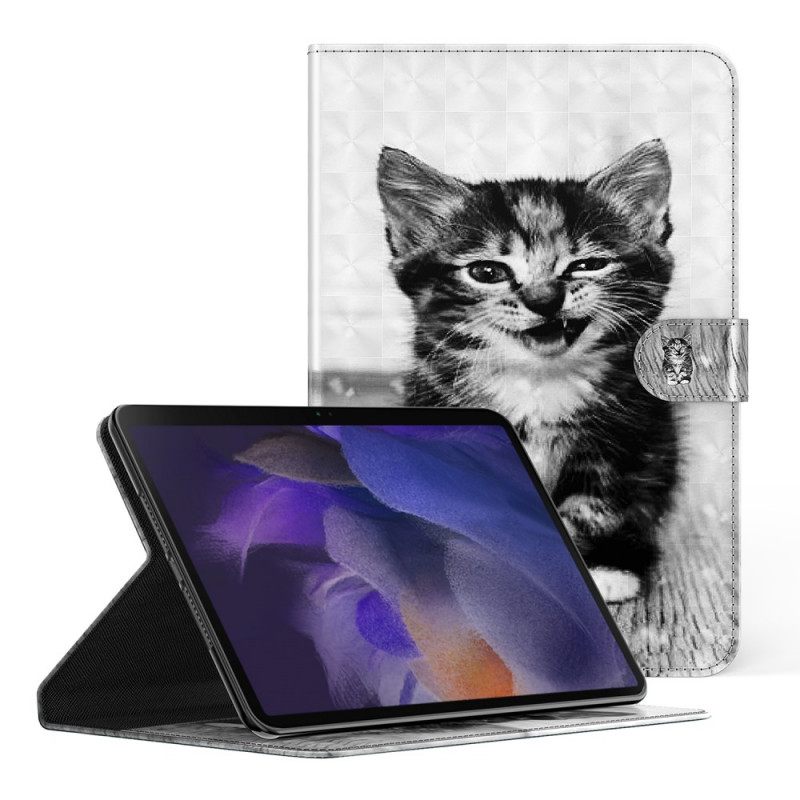 Flip Case Samsung Galaxy Tab A8 Faux Leather Kitten