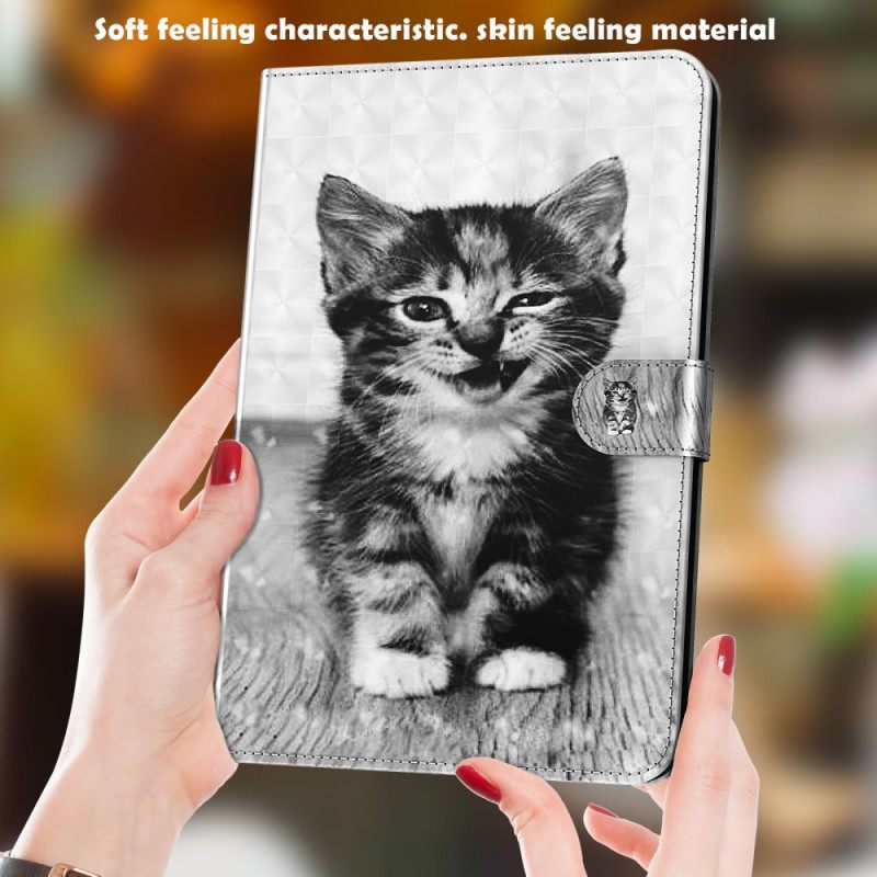 Flip Case Samsung Galaxy Tab A8 Faux Leather Kitten