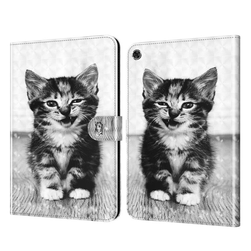 Flip Case Samsung Galaxy Tab A8 Faux Leather Kitten