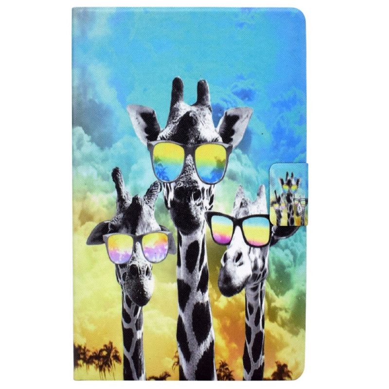 Flip Case Samsung Galaxy Tab A8 Funky Giraffes