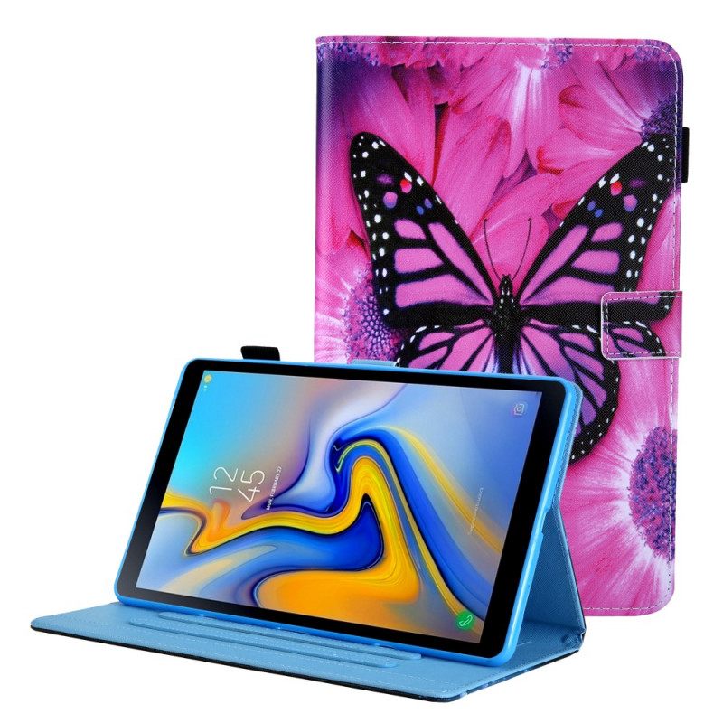 Kotelot Samsung Galaxy Tab A8 Floral Butterfly