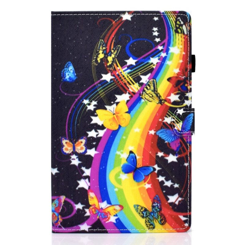 Kotelot Samsung Galaxy Tab A8 Rainbow Butterflies