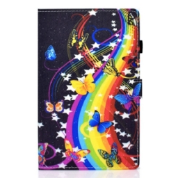 Kotelot Samsung Galaxy Tab A8 Rainbow Butterflies