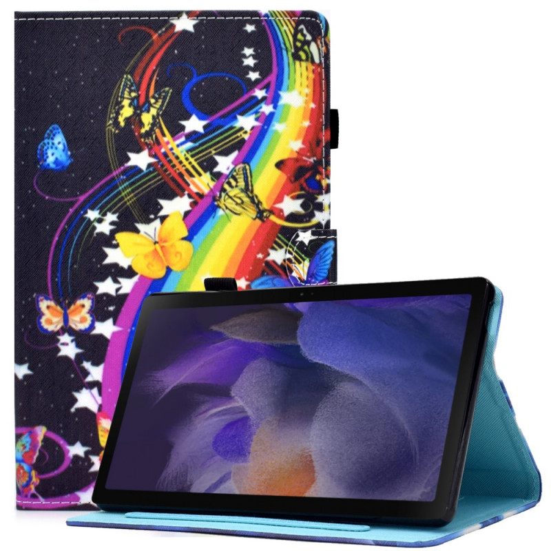 Kotelot Samsung Galaxy Tab A8 Rainbow Butterflies