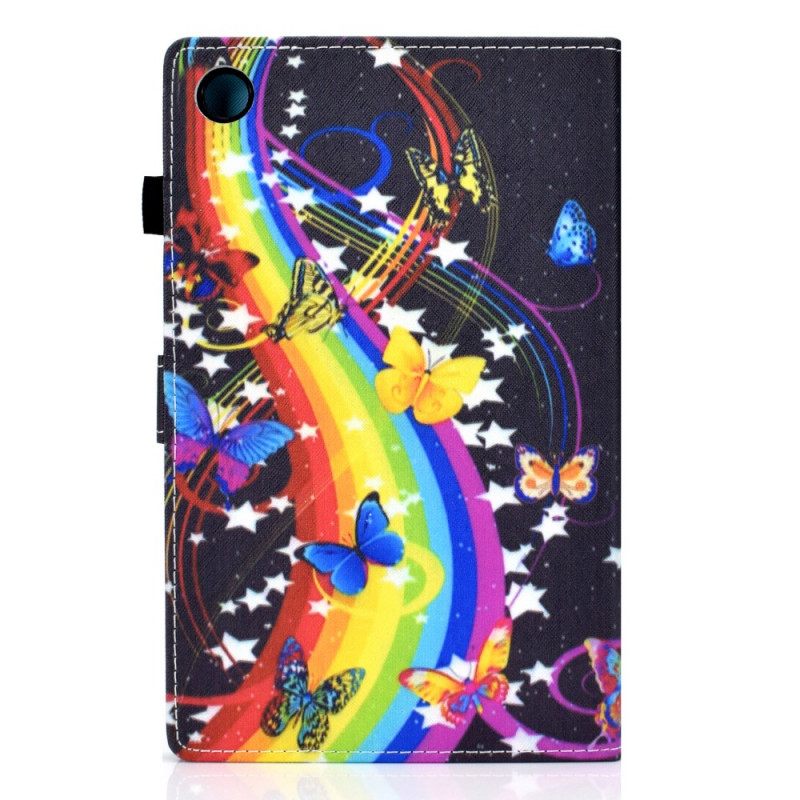 Kotelot Samsung Galaxy Tab A8 Rainbow Butterflies