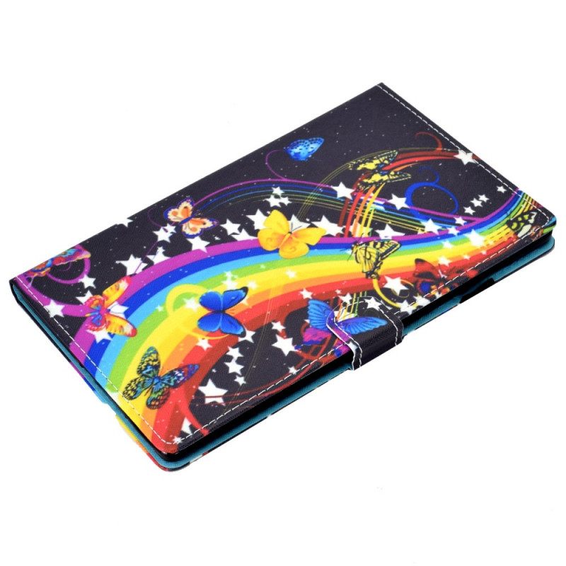 Kotelot Samsung Galaxy Tab A8 Rainbow Butterflies