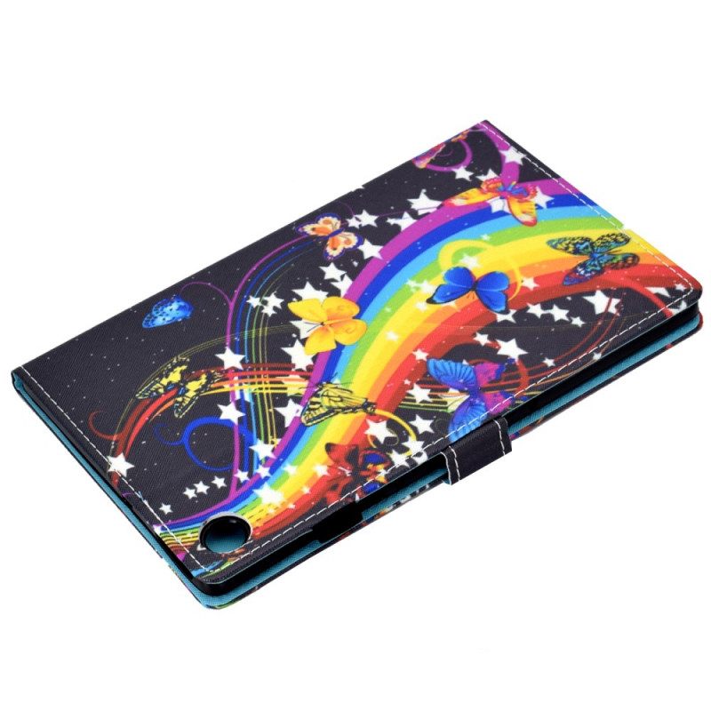 Kotelot Samsung Galaxy Tab A8 Rainbow Butterflies