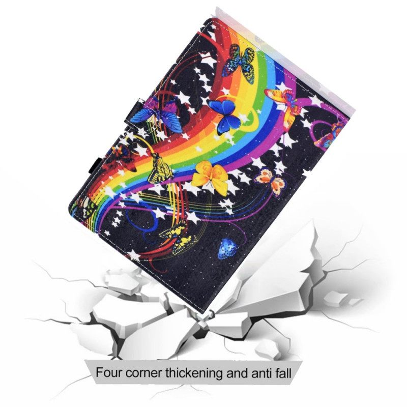 Kotelot Samsung Galaxy Tab A8 Rainbow Butterflies