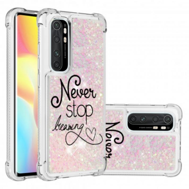 Case Xiaomi Mi Note 10 Lite Älä Koskaan Lakkaa Haaveilemasta Glitteristä