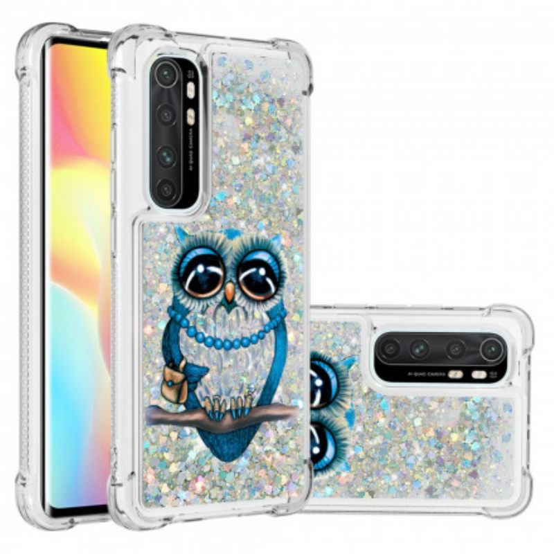 Kuori Xiaomi Mi Note 10 Lite Miss Owl Glitter