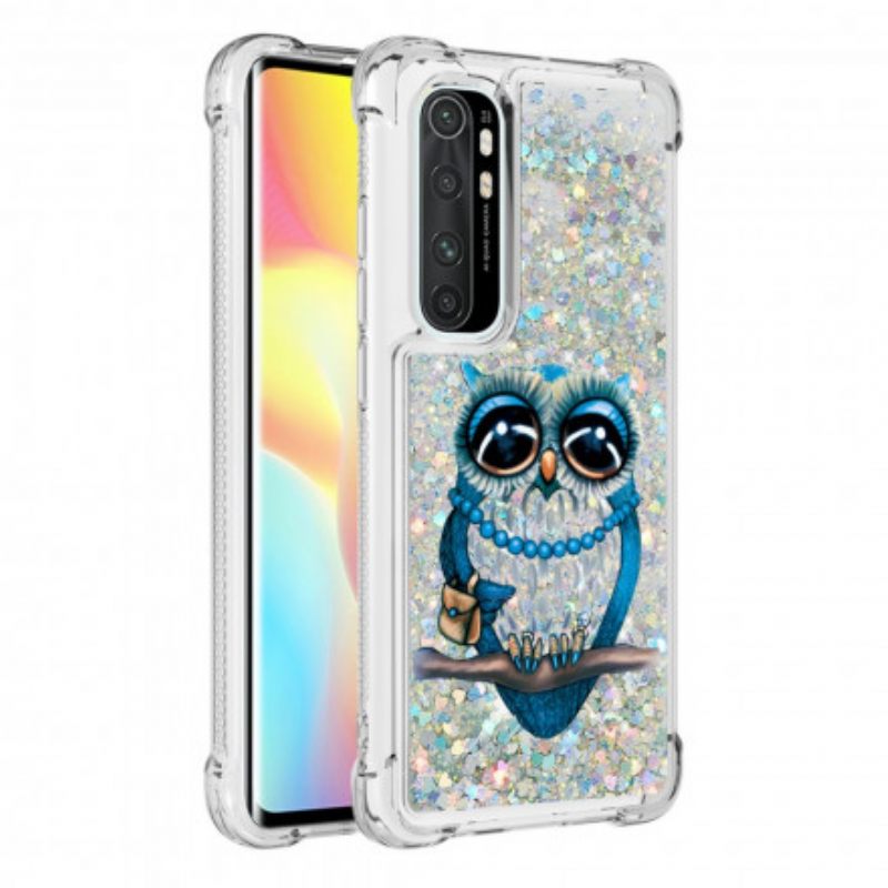 Kuori Xiaomi Mi Note 10 Lite Miss Owl Glitter