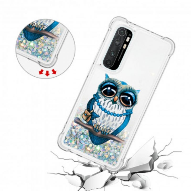 Kuori Xiaomi Mi Note 10 Lite Miss Owl Glitter