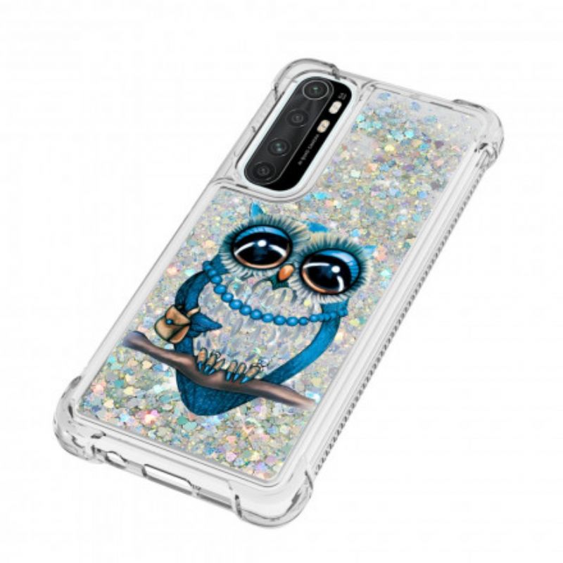 Kuori Xiaomi Mi Note 10 Lite Miss Owl Glitter