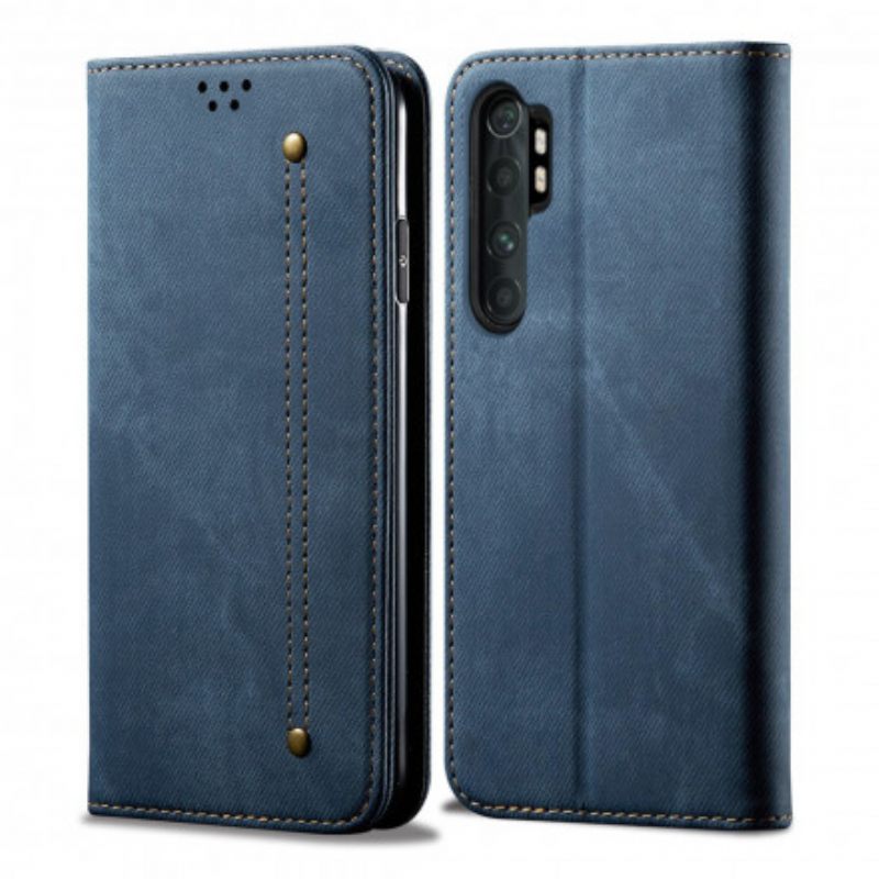 Puhelinkuoret Xiaomi Mi Note 10 Lite Kotelot Flip Denim Kangas