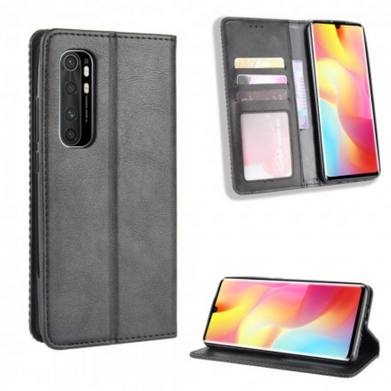 Puhelinkuoret Xiaomi Mi Note 10 Lite Kotelot Flip Tyylitelty Vintage-nahkaefekti