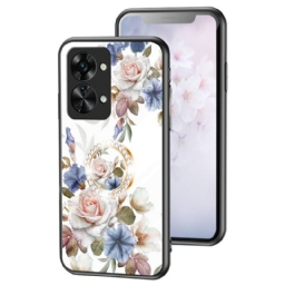 Case OnePlus Nord 2T 5G Tempered Glass Flowers Ring Timantit