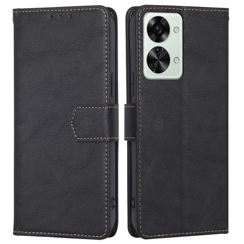 Flip Case OnePlus Nord 2T 5G Rfid-nahkaefekti