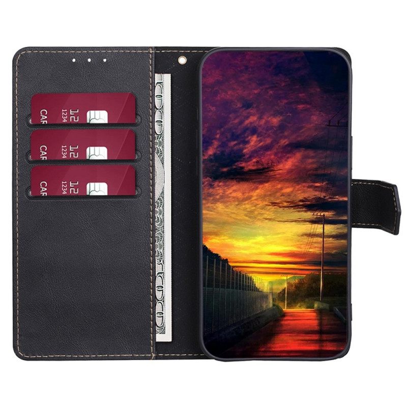 Flip Case OnePlus Nord 2T 5G Rfid-nahkaefekti