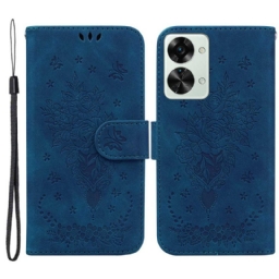 Flip Case OnePlus Nord 2T 5G Ruusut Ja Perhoset