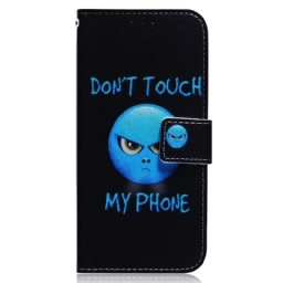 Flip Case OnePlus Nord 2T 5G Suojaketju Kuori Emoji Älä Koske Puhelimeni Kaulanauhaan