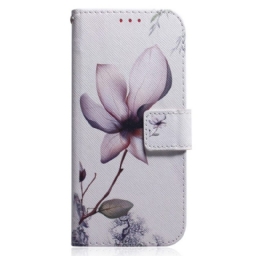 Flip Case OnePlus Nord 2T 5G Suojaketju Kuori Ruusukukka Hihnalla