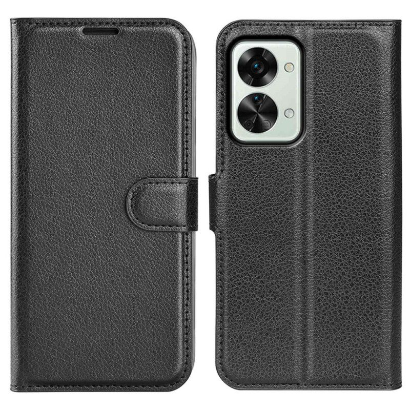 Kotelot OnePlus Nord 2T 5G Classic Litchi Faux Leather