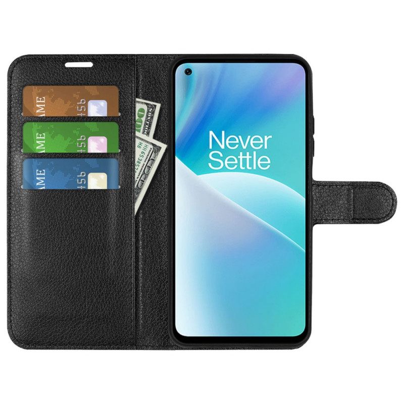 Kotelot OnePlus Nord 2T 5G Classic Litchi Faux Leather