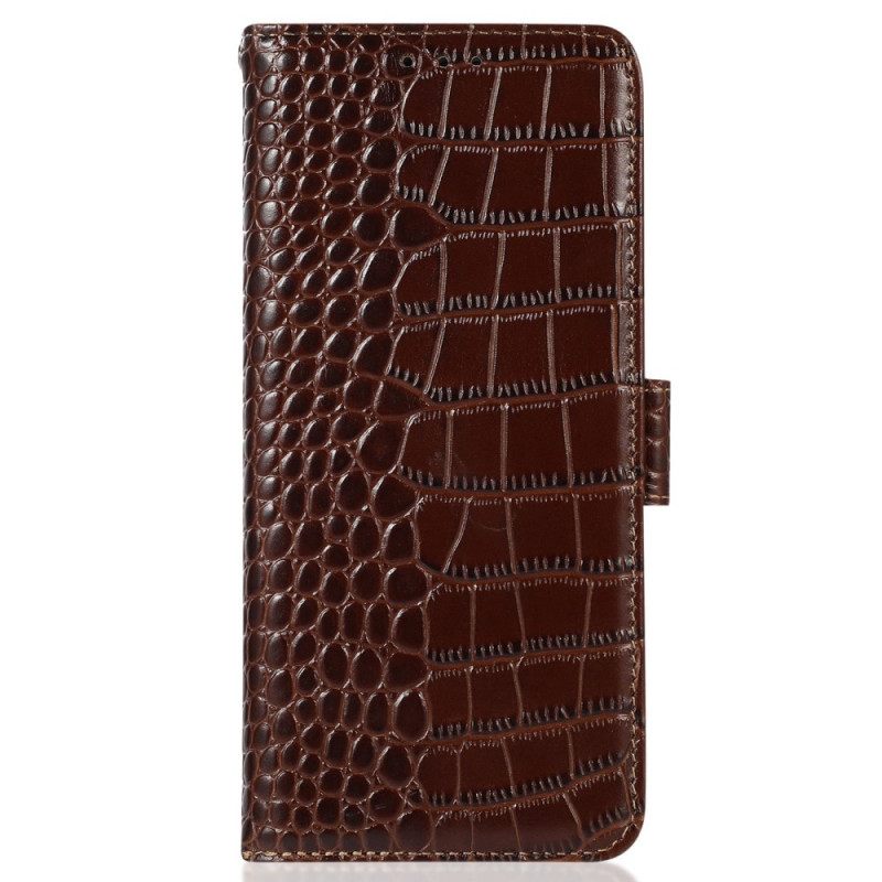 Kotelot OnePlus Nord 2T 5G Crocodile Style Aitoa Nahkaa Rfid