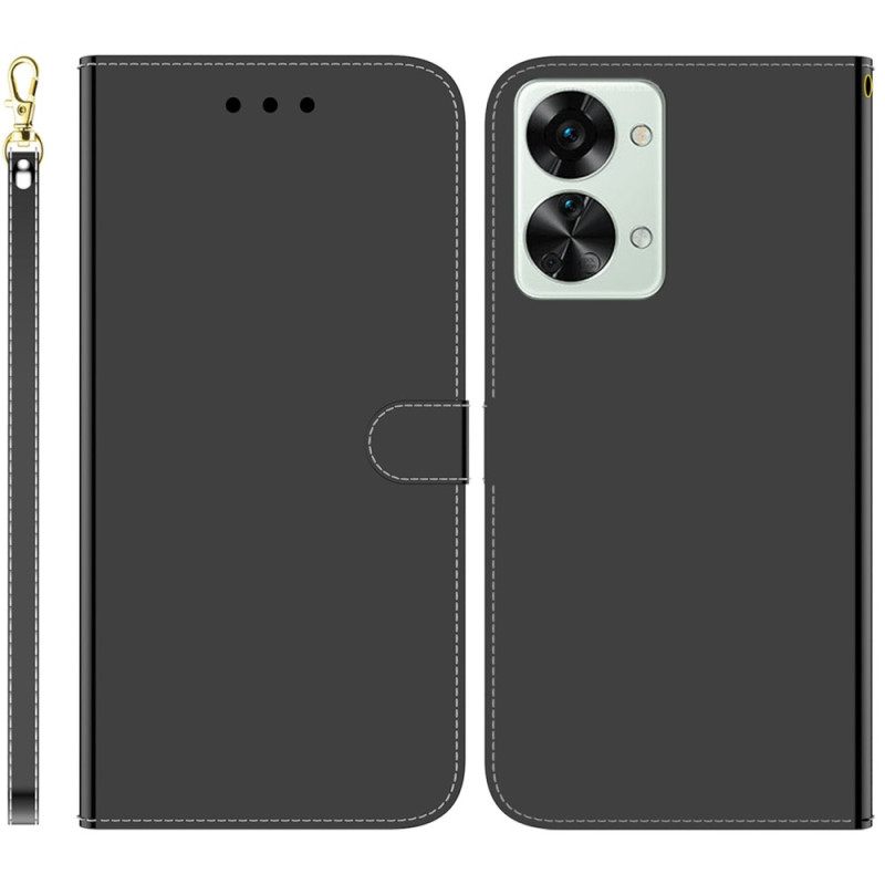 Kotelot OnePlus Nord 2T 5G Faux Leather Mirror Effect