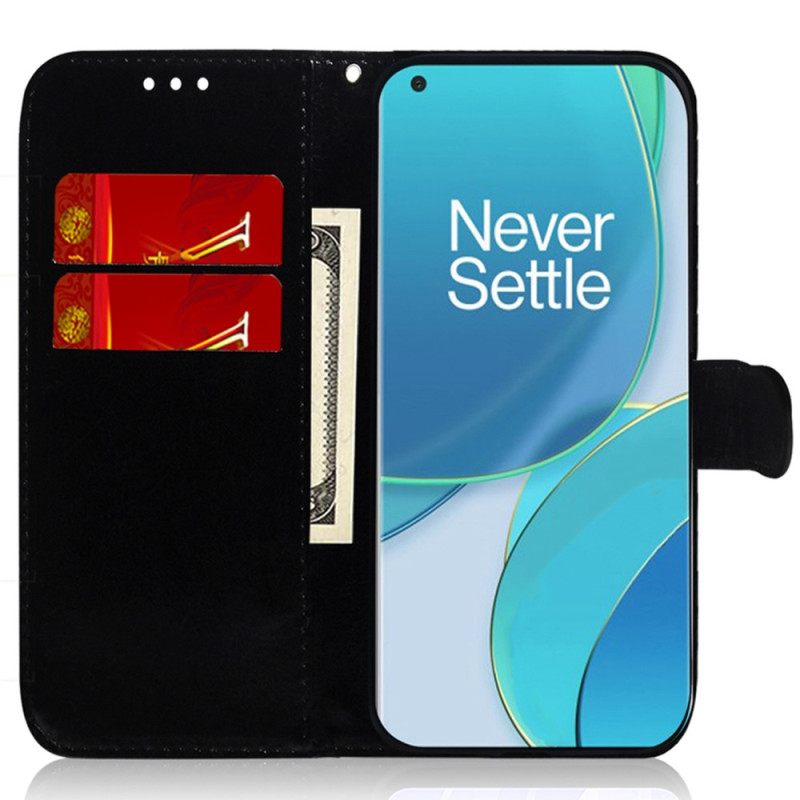 Kotelot OnePlus Nord 2T 5G Faux Leather Mirror Effect