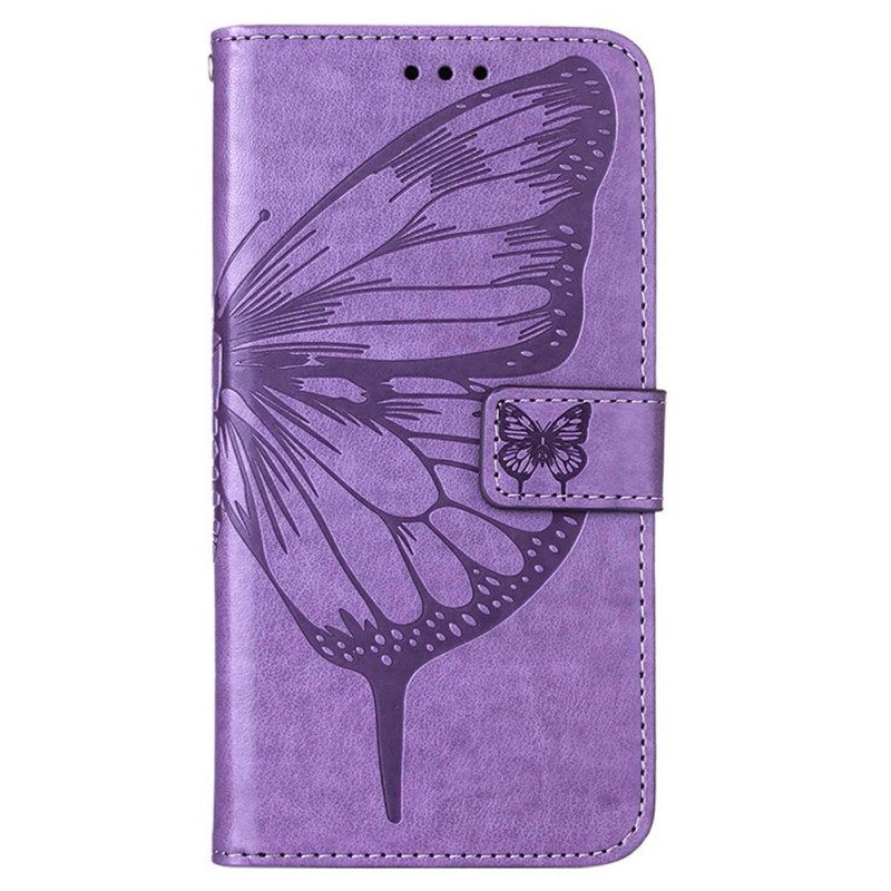 Kotelot OnePlus Nord 2T 5G Suojaketju Kuori Artistic Butterfly Kaulanauhalla