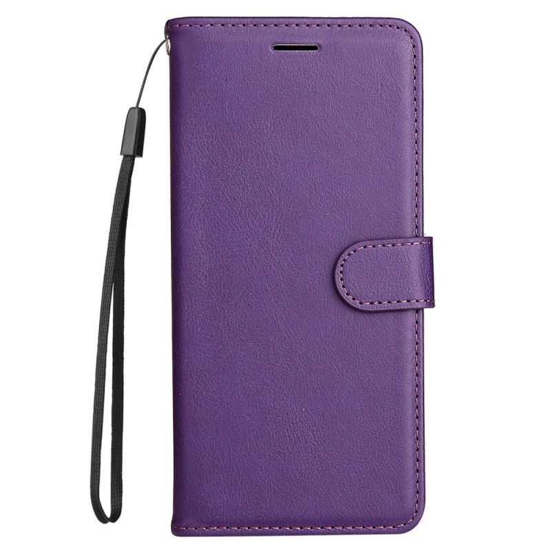 Kotelot OnePlus Nord 2T 5G Suojaketju Kuori Faux Leather Strap Korttipidike