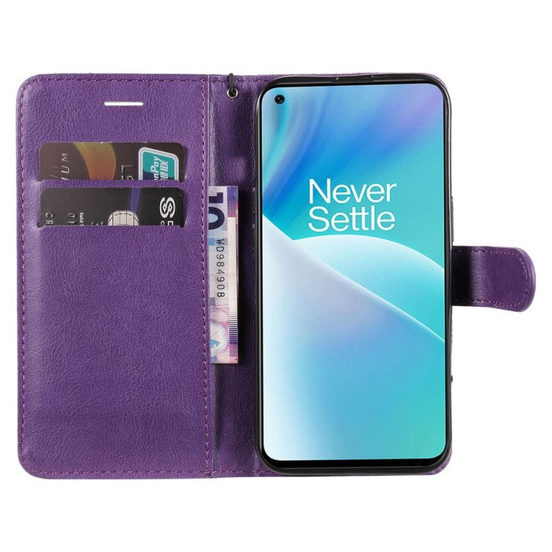 Kotelot OnePlus Nord 2T 5G Suojaketju Kuori Faux Leather Strap Korttipidike