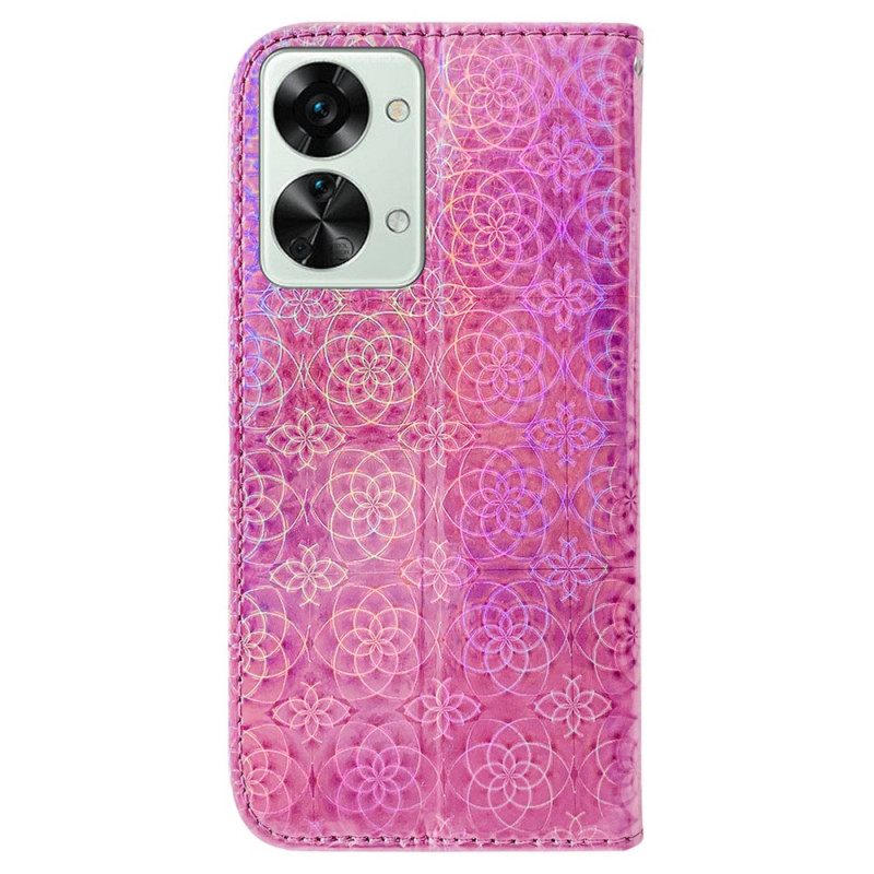 Kotelot OnePlus Nord 2T 5G Suojaketju Kuori Geometric Strappy Flowers