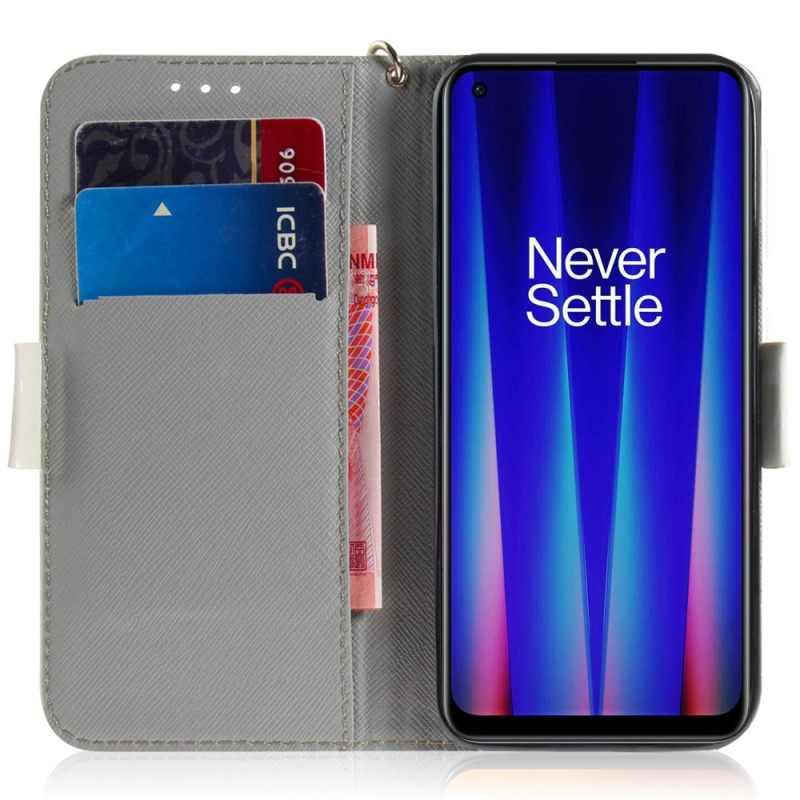 Kotelot OnePlus Nord 2T 5G Suojaketju Kuori Grey Thong Cat