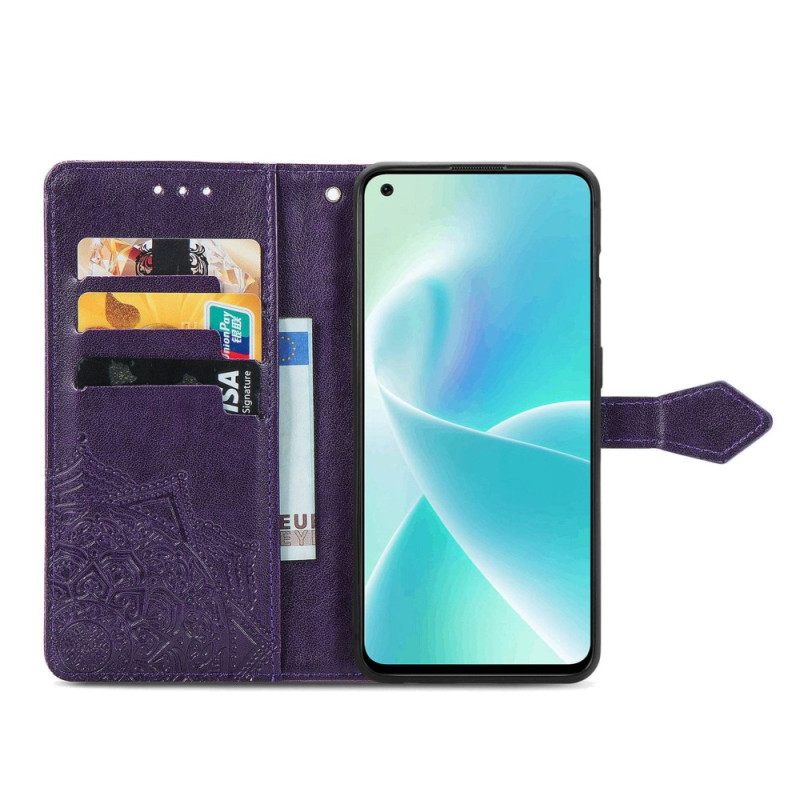 Kotelot OnePlus Nord 2T 5G Suojaketju Kuori Mandala Lanyard Korttikotelo