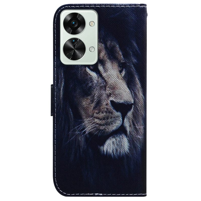 Kotelot OnePlus Nord 2T 5G Suojaketju Kuori Night Lion Strappy