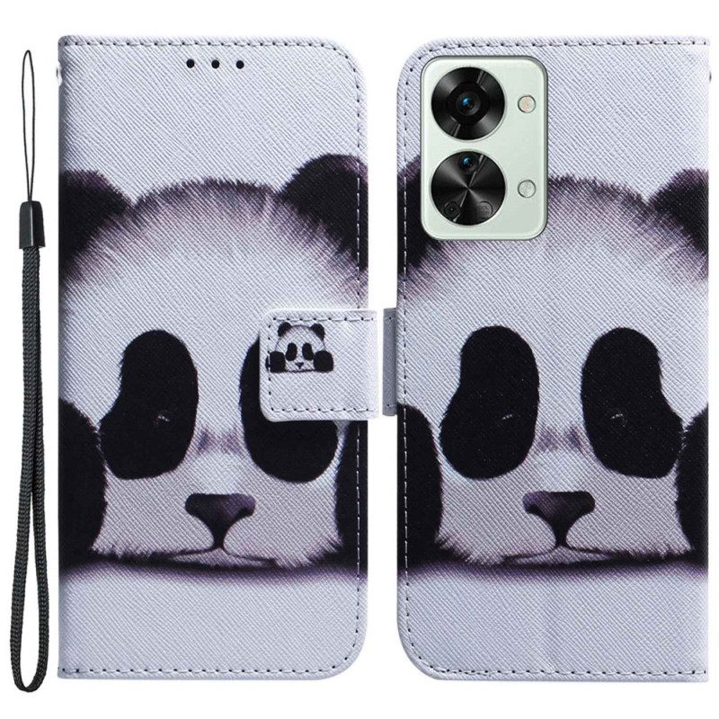 Kotelot OnePlus Nord 2T 5G Suojaketju Kuori Panda Kaulanauhalla